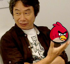 Miyamoto likes Angry Birds, but thinks it would have been better on the DS