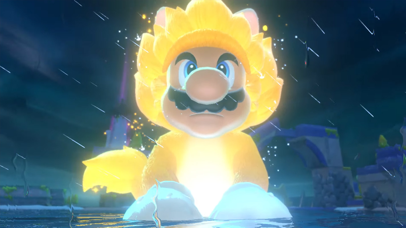 Cat Mario goes Super Saiyan in an insane new trailer for Super Mario 3D