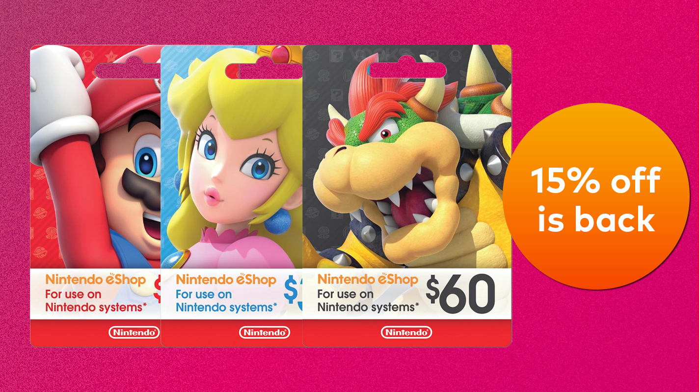 15% - September Nintendo Coles off cards Vooks 28th from back eShop is at