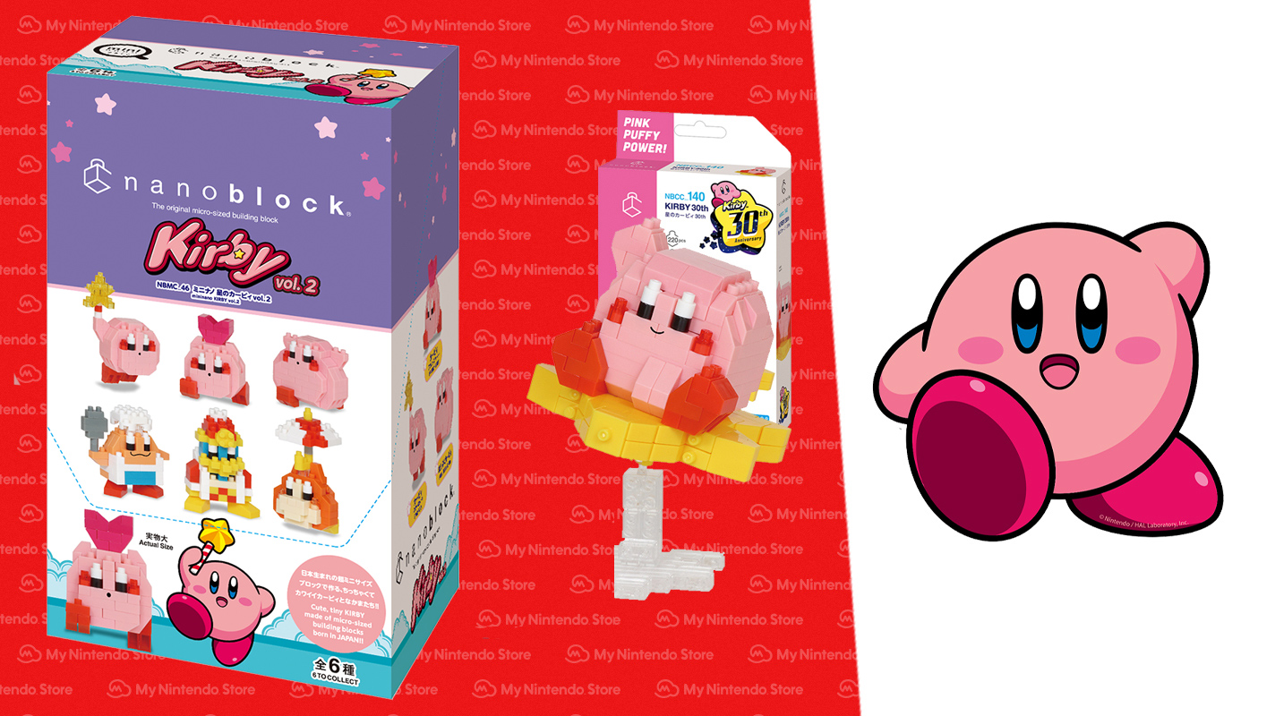 New Kirby nanoblocks restocks on the My Nintendo Store Vooks