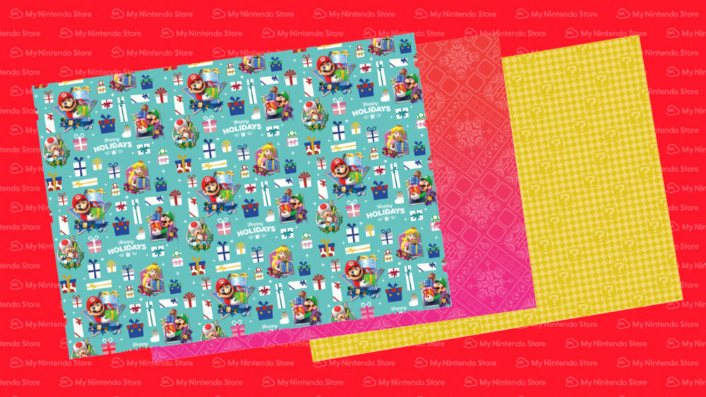 Give the gift of giving in this Nintendo Christmas Wrapping Paper from the My Nintendo Store