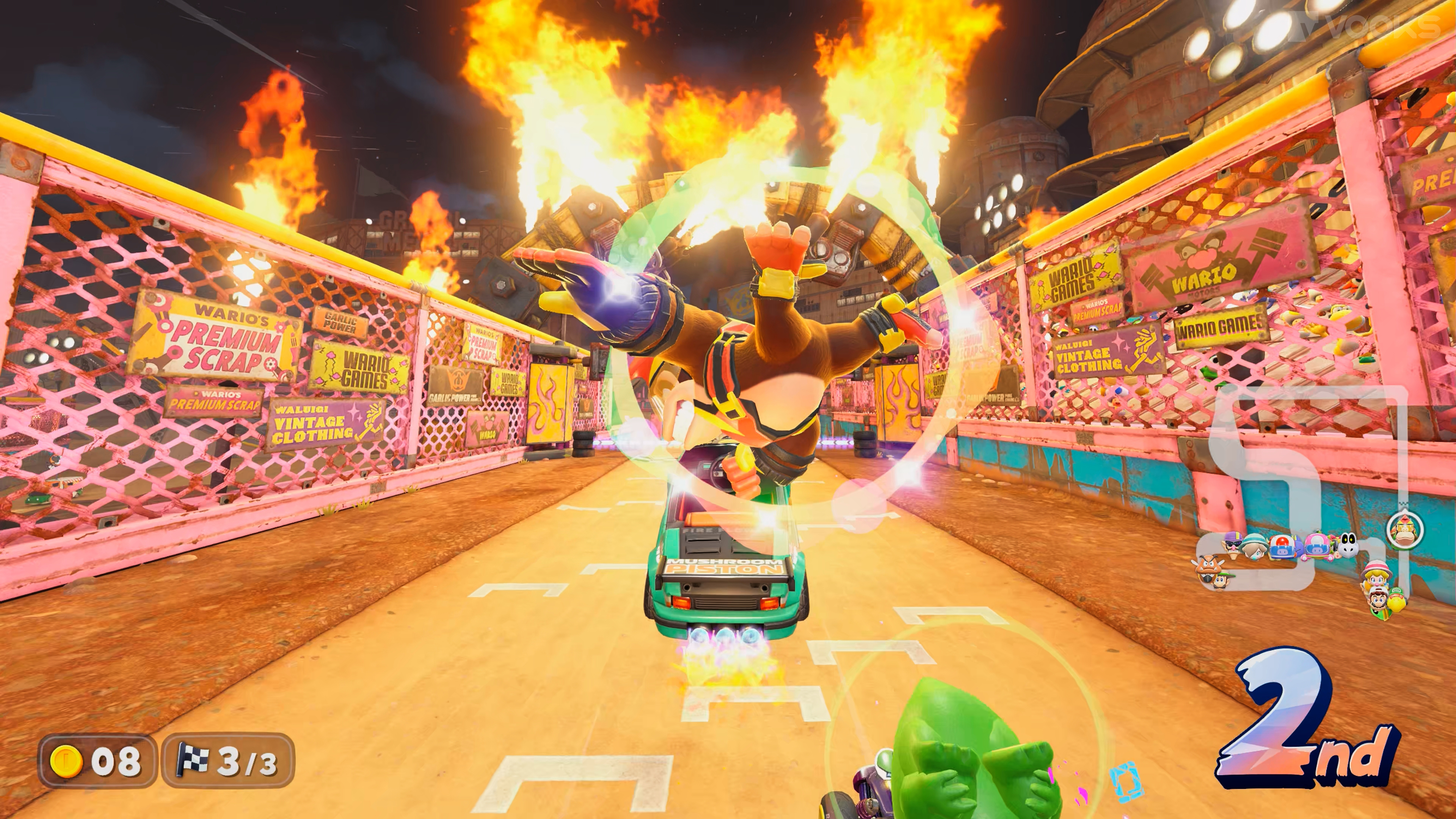 Donkey Kong flies over the competition to win.